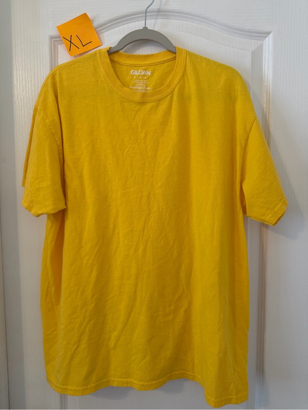 Gildan Men’s Bright Yellow Crew Neck T-Shirt